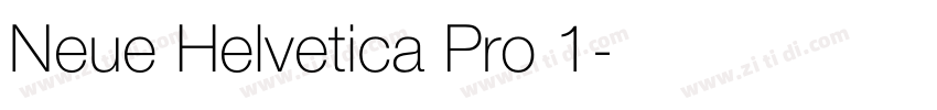 Neue Helvetica Pro 1字体转换